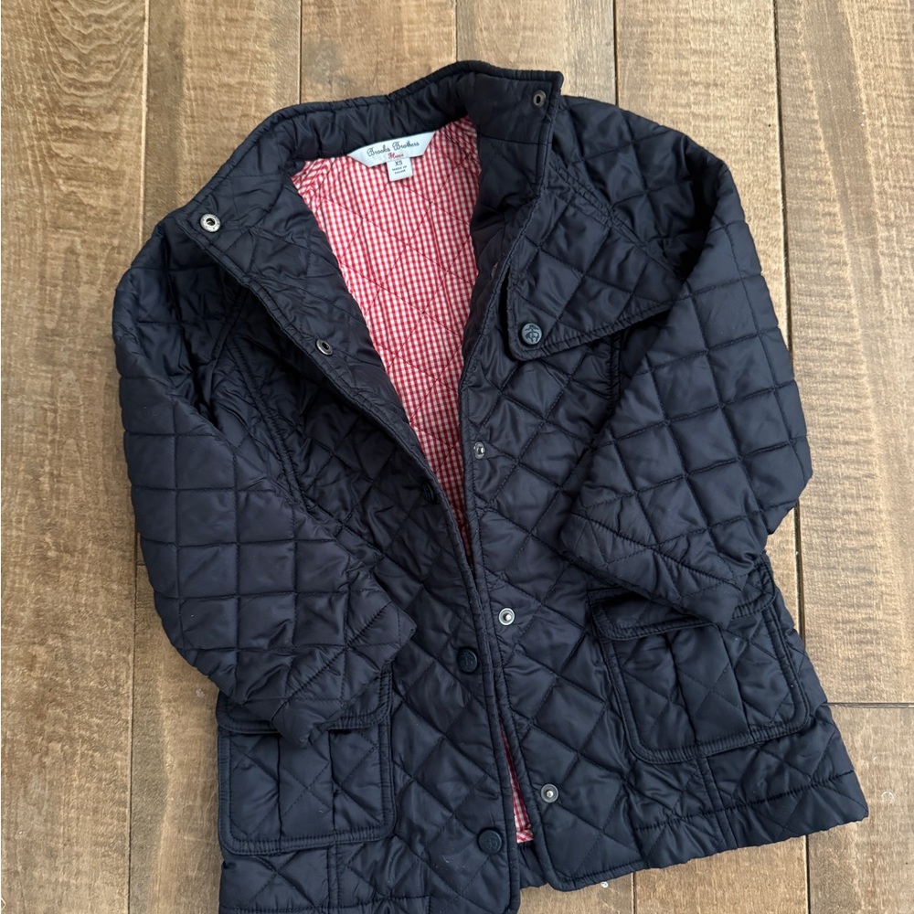 Brooks Brothers Kids Black Quilted Jacket windbreaker